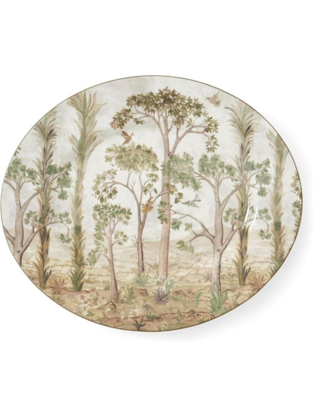 14" Tall Enchanted Forest Serving Platter | Porcelain, Dishwasher & Microwave